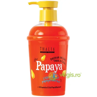 Sapun Lichid cu Extract de Papaya + Vitamina E + Pantenol Papaya Delight Take a Flight 400ml