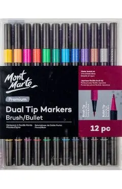 Set 12 markere: Brush Duo Mont Marte
