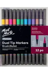 Set 12 markere: Brush Duo Mont Marte