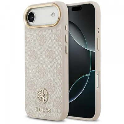 Husa MagSafe pentru Apple iPhone 17 Air, Guess, 4G Strass Logo, Roz