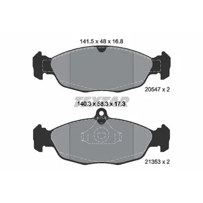 Set placute frana, frana disc TEXTAR 2054701