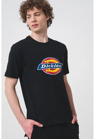 Tricou cu logo - din bumbac - Rosu/Negru/Bleumarin