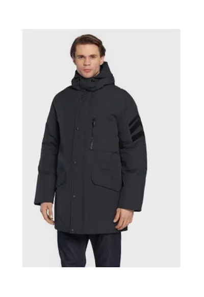 Geaca de iarna barbati - neagra - material rezistent - umplutura sintetica - gluga reglabila