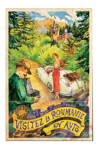 Poster - Visitez la Roumanie en Auto