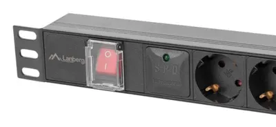 Unitate distributie alimentare PDU 19", 1U, 10A, 5 prize , negru, C14