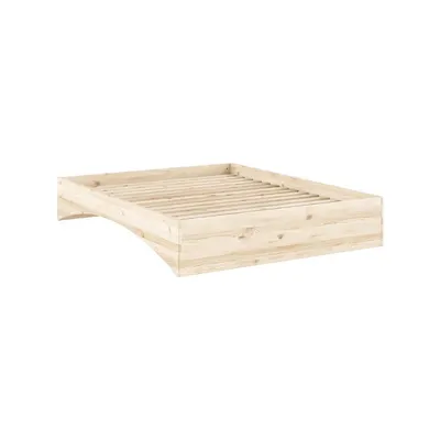 Pat matrimonial în culoare naturală din lemn de pin fără tăblie 160x200 cm Orbit – Karup Design