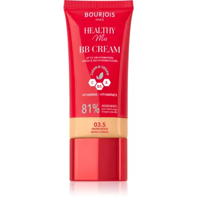 Bourjois Healthy Mix Clean & Vegan BB Cream crema BB culoare 3,5 Warm Beige 30 ml