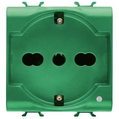 Priza 2M 16A standard italian/german pentru linii dedicate Gewiss Chorus GW10224, verde