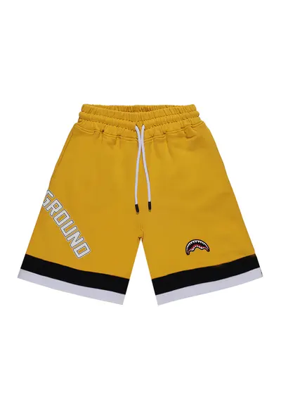 Pantaloni scurti din bumbac cu snur Daily - Galben sofran