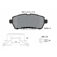 Set placute frana, frana disc TEXTAR 2428302