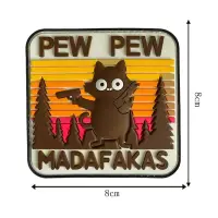 Velcro Patch PEW PEW CAT MADAFAKAS - Default Title
