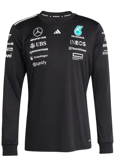 Tricou cu maneca lunga F1 adidas 2025 - Barbati - Negru - Negru