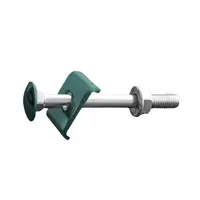 Set 50 x Surub T pentru Gard M6 x 60 mm, Fixare Panouri de Gard pe Stalpi Rectangulari 40 mm, Vopsit RAL 6005
