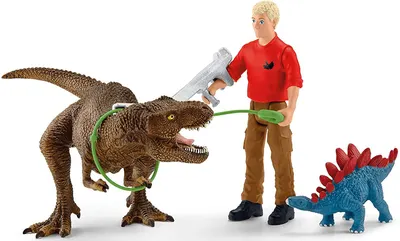Figurina Schleich Dinosaurs - Atacul Tiranosaurului Rex