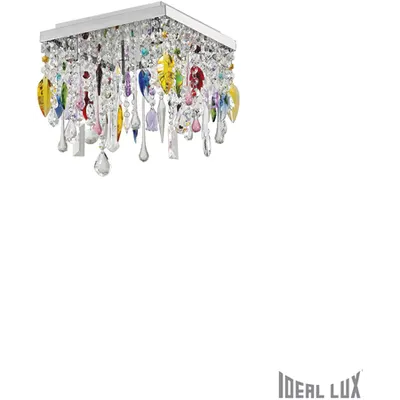 Corp de iluminat cu pandantive din cristale multicolore 4x40W