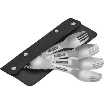 Set de furculițe argintiu din oțel inoxidabil 4 buc. Spork – Black + Blum