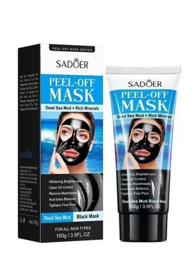 Sadoer Masca de fata neagra cu namol de la Marea Moarta 100 g Dead Sea Mud+Rich Minerals