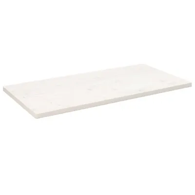 vidaXL Blat de masă alb 100x50x2,5 cm lemn masiv de pin dreptunghiular