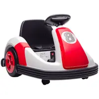 AIYAPLAY Mașină tampon copii 6V, rotație la 360°, mașină tampon electrică pentru copii cu dublu motor, muzică și claxon | Aosom Romania
