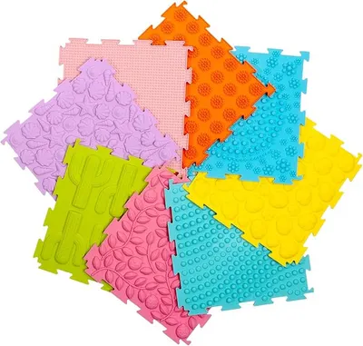 Puzzle ortopedic Smart Baby - Piste tactilă, 8 elemente