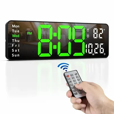 Ceas digital cu afisaj LED mare, 38.7 cm