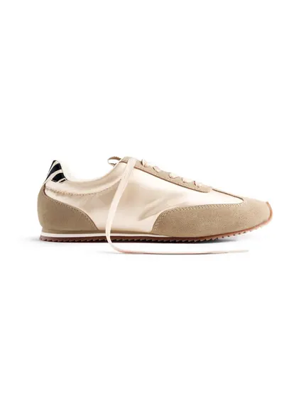 Pantofi sport de piele cu garnituri de piele intoarsa Palisade - Auriu