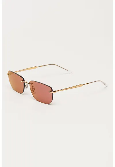 Ochelari de soare dreptunghiulari unisex - Auriu/Transparent
