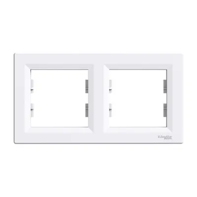 Placa ornament dubla alba Asfora