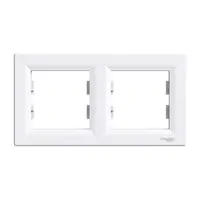 Placa ornament dubla alba Asfora