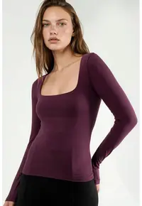 Bluza dama mulata - maneci lungi - mov - jerseu