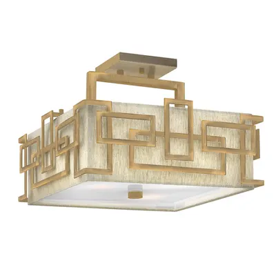 Plafoniera Lanza 3 Light Semi Flush Mount – Brushed Bronze