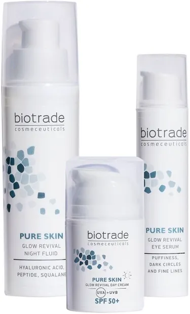Biotrade Pure Skin Set - Cremă, Fluid și Ser pentru ochi, 2 х 50 + 15 ml