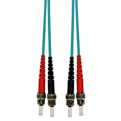 Patchcablu duplex ST/ST, 50/125µm OM3, LS0H-3, aqua, 2m