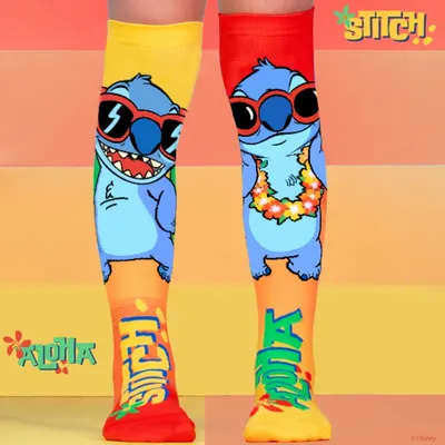 Șosete lungi colorate Madmia Stitch Sunnies unisex 6-99 ani