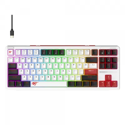 Tastatura Gaming Wired USB HAVIT KB902L, RGB, 1.8m, Multicolor