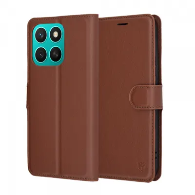 Husa pentru Honor X8c, Techsuit, Leather Folio, Maro