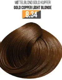 Vopsea Profesionala Fara Amoniac EVOQUE USA, Nuanta 8.34 GOLD COPPER LIGHT BLONDE - Cu Ulei de Argan si 12 Aminoacizi, 100 ml - Evoque