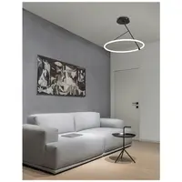 Lampa suspendata JANUS Nisipiu Negru Aluminiu & Acrylic LED 30W 230V 2700Lm 3000K IP20
