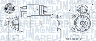 Electromotor (12v, 2,2kw) Potrivit Ford Escort Classic, Escort Iv, Escort V, Escort V Express, Escort Vi, Escort Vi Kombi, Fiesta Iii, Fiesta Iv, Fiesta Hatchback, Fiesta Minivan 1.8d 01.89-11.04
