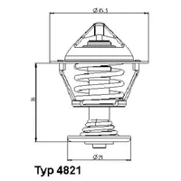 Termostat, lichid racire WAHLER 4821.89D