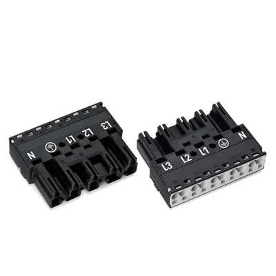 Plug; 5-pole; Cod. P; 4,00 mm²; red