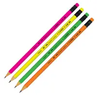 Creion Faber - Candy, cu radiera, fluorescent, HB, sortiment