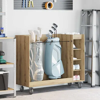 vidaXL Dulap Golf cu roata Simplu Stejar Artizanal 120 x 45 x 98 cm
