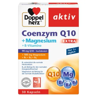 Coenzima Q10 Extra + Magneziu, Doppelherz Aktiv | 30 capsule