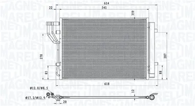 Radiator AC condensator potrivit HYUNDAI IX20; KIA VENGA 1.4 1.6 02.10