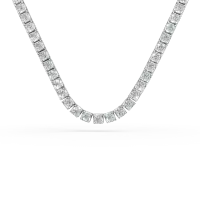 Colier tennis din aur alb cu diamante de 4.9ct