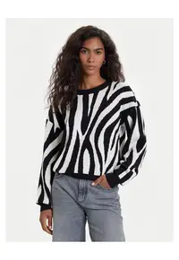 Pulover dama alb/negru