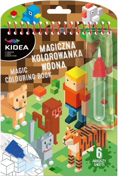 Carte de colorat cu apă Kidea - Minecraft