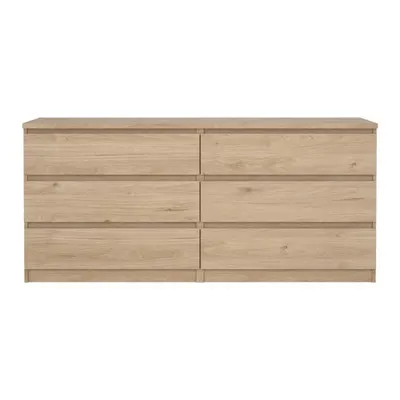 Comodă în culoare naturală cu aspect de lemn de stejar 154x70x50 cm Naia – Tvilum