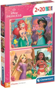 Puzzle pentru copii Clementoni din 2 x 20 piese - Prințese Disney